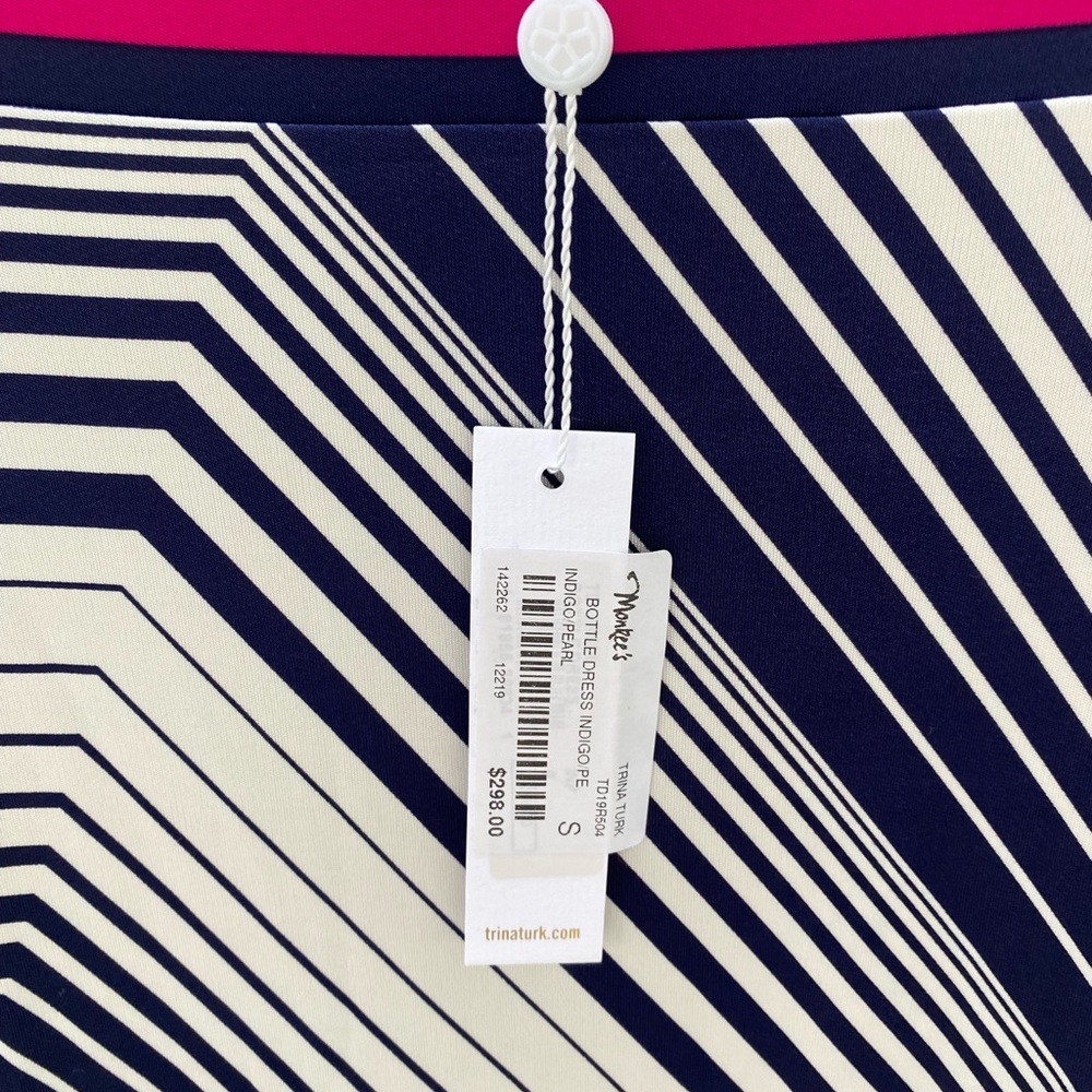 New with tags Trina Turk indigo and pearl Geo bottle square-neck body co… - Picture 5 of 14